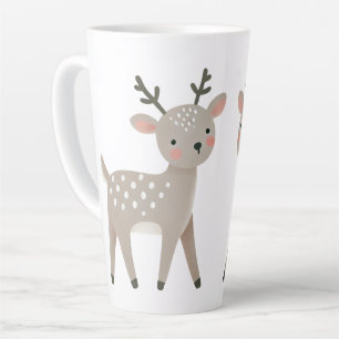 Tasse Latte Dessin de Renne Mignon Noël