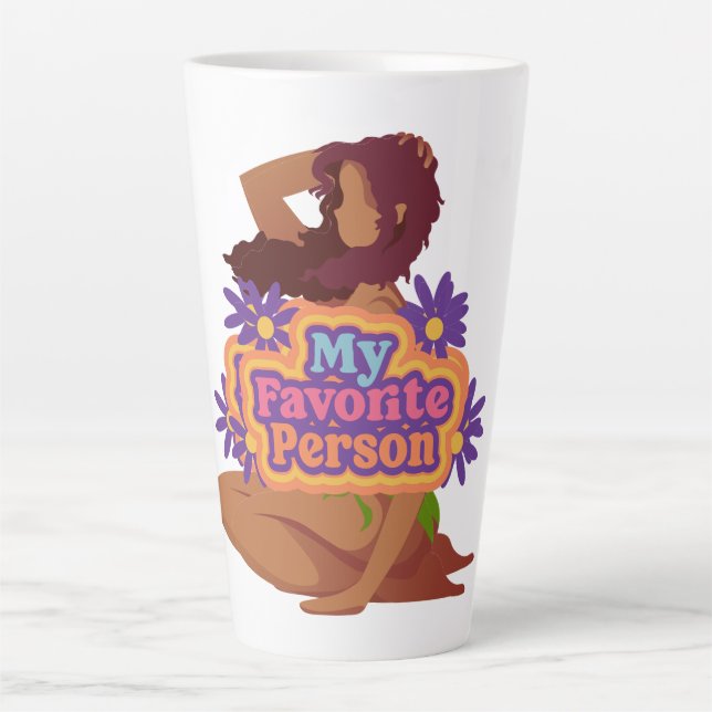 Tasse Latte Dessin ma personne préférée (Devant)