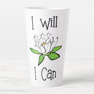 Tasse Latte Détermination Lotus Flower Je le peux