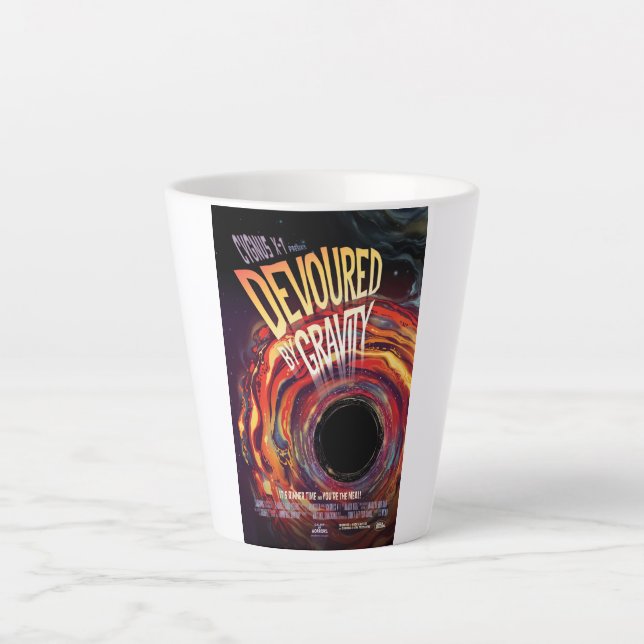 Tasse Latte Dévasté Par Gravité Halloween Trou Horreur Noir (Devant)
