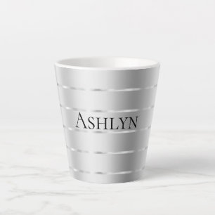 Tasse Latte Déversoir de ruban argenté Baby Shower