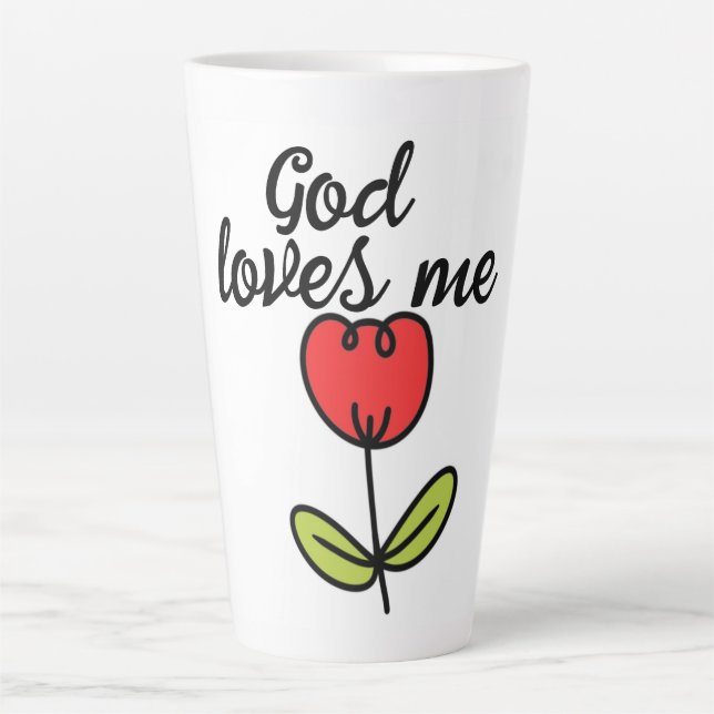Tasse Latte Dieu m'aime (Devant)