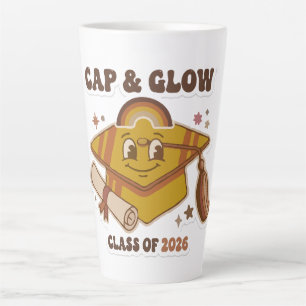 Tasse Latte Diplôme Rétro Cap & Glow Promotion 2026