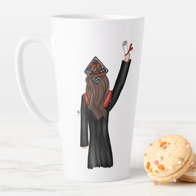 Tasse Latte Diplômé titulaire d'un diplôme Illustration (En situation)