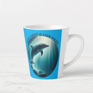 Tasse Latte Dive Deep Live Dolphin gratuit