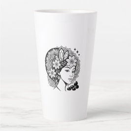 Tasse Latte Divine Feminine Mandala Art Floral Crystal Goddess