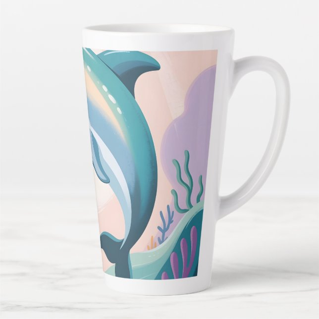 Tasse Latte Dolphin Mom and Baby (Droite)