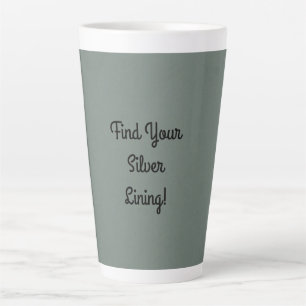 Tasse Latte Doublure en argent embellie en latte