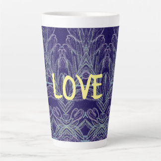 Tasse Latte Douces Volutes Amour (Violet)