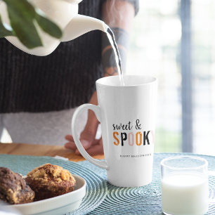 Tasse Latte Doux Et Éffrayant Coloré Bonne Halloween