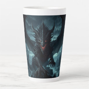 Tasse Latte Dragon sombre et médiéval