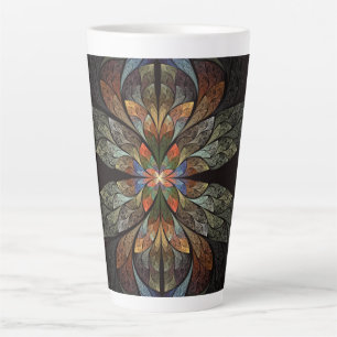 Tasse Latte Dragonfly Abstrait