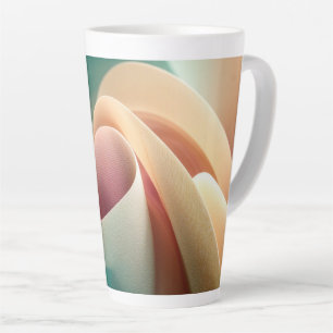 Tasse Latte Drapé abstrait avec dégradé pastel fluide