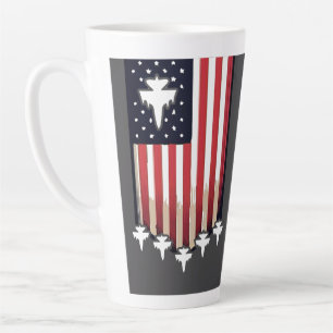 Tasse Latte Drapeau Américain 4 Juillet-65079