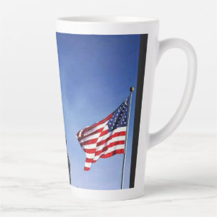 Tasse Latte Drapeau américain et fierté patriotique USA du Cap