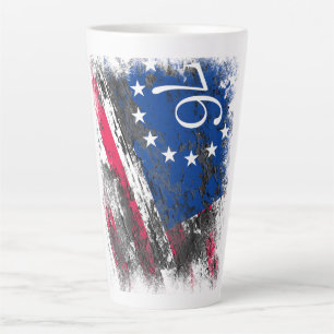 Tasse Latte Drapeau Betsy Ross 1776 4 juillet patriotique