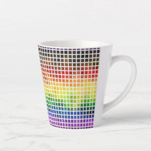 Tasse Latte Drapeau de fierté gay arc-en-ciel coloré à carreau
