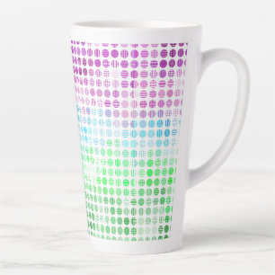Tasse Latte Drapeau de fierté Toric abstrait Boho éclectique G