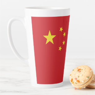 Tasse Latte Drapeau de la Chine