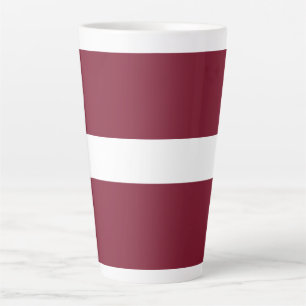 Tasse Latte Drapeau de Lettonie