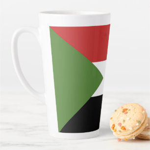 Tasse Latte drapeau du Soudan
