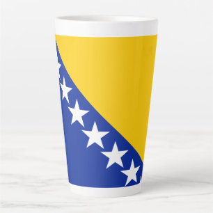 Tasse Latte Drapeau patriotique de Bosnie-Herzégovine
