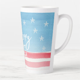 Tasse Latte Drapeau Patriotique Moderne