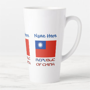 Tasse Latte Drapeau Taïwanais de la République de Chine Person