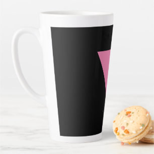 Tasse Latte Drapeau triangle rose de SlipperyJoe drapeau rose