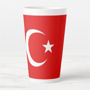 Tasse Latte Drapeau turc
