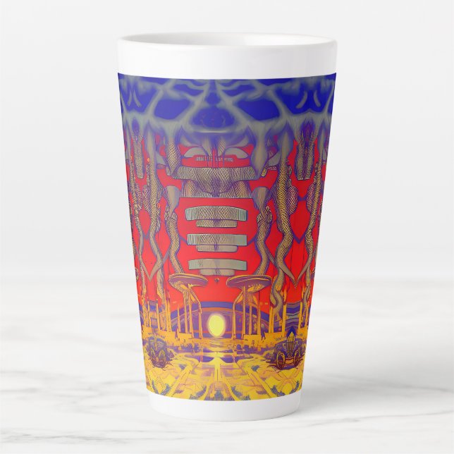 Tasse Latte Dreamland psychédélique (Devant)