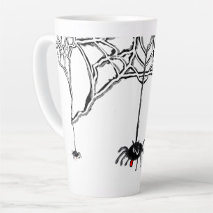 Tasse Latte Drôle Aiders Cartoon Cust. Musique en latte blanch