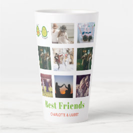 Tasse Latte Drôle BFF PHOTO COLLAGE Cadeau personnalisé AVOCAD
