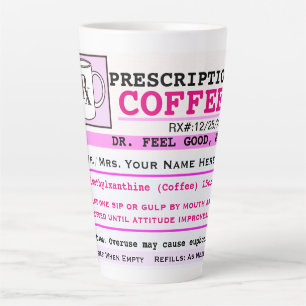 Tasse Latte Drôle café d'ordonnance RZ