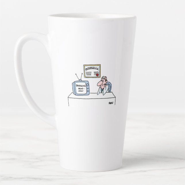 Tasse Latte Drôle Caricature pour les orthopédistes (Gauche)