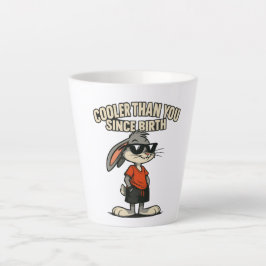 Tasse Latte Drôle Cartoon|Bunny Cool|drôle de cadeau