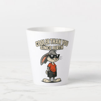 Tasse Latte Drôle Cartoon|Bunny Cool|drôle de cadeau