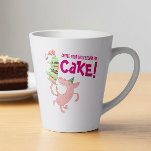 Tasse Latte Drôle Cochon Café Quotidien Excusez-Vous Pour Cart