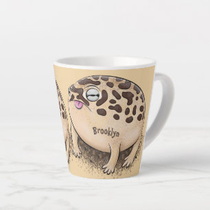Tasse Latte Drôle dessin de grenouille à pluie dans le désert