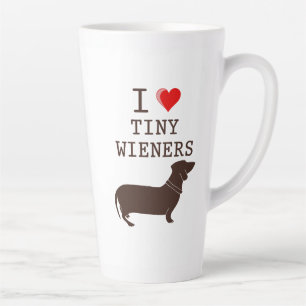 Tasse Latte Drôle J'adore Les Petits Wieners Citation De Chien