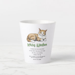 Tasse Latte Drôle Kitty sagesse