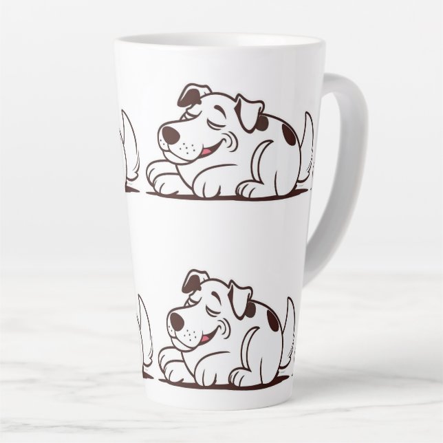 Tasse Latte Drôle Lazy Chig Design (Angle droit)
