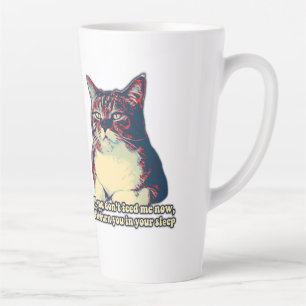 Tasse Latte Drôle mème de chat grincheux pour les propriétaire
