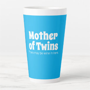 Tasse Latte Drôle Mère des jumeaux Bleu clair