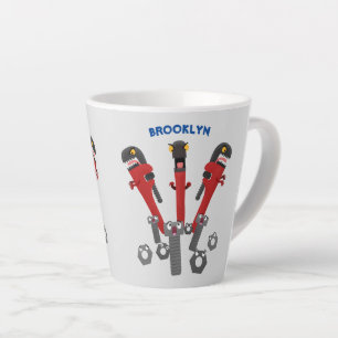 Tasse Latte Drôle outil monstre de clé humour dessin animé