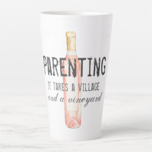 Tasse Latte Drôle parental Village et citation de vignoble