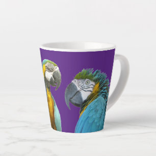 Tasse Latte Drôle Parler Les Perroquets Poussière. BG Musique