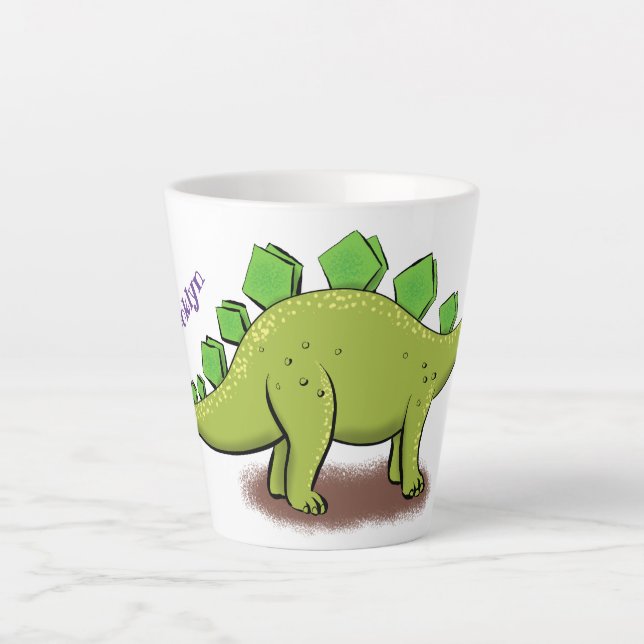 Tasse Latte Drôle stegosaurus dinosaure dessin animé (Devant)