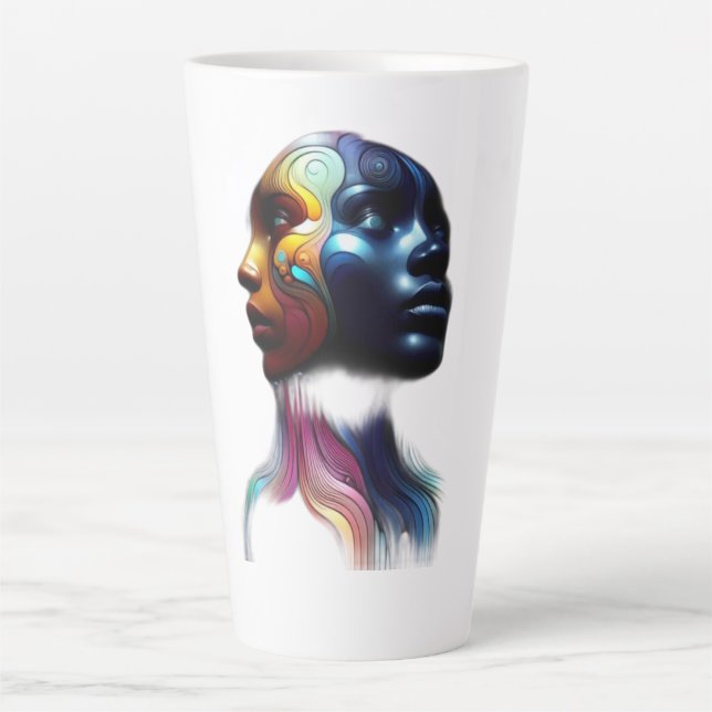 Tasse Latte Dualité Art (Devant)