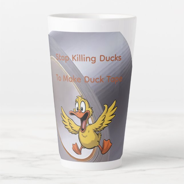 Tasse Latte duck tape sarcasm (Devant)